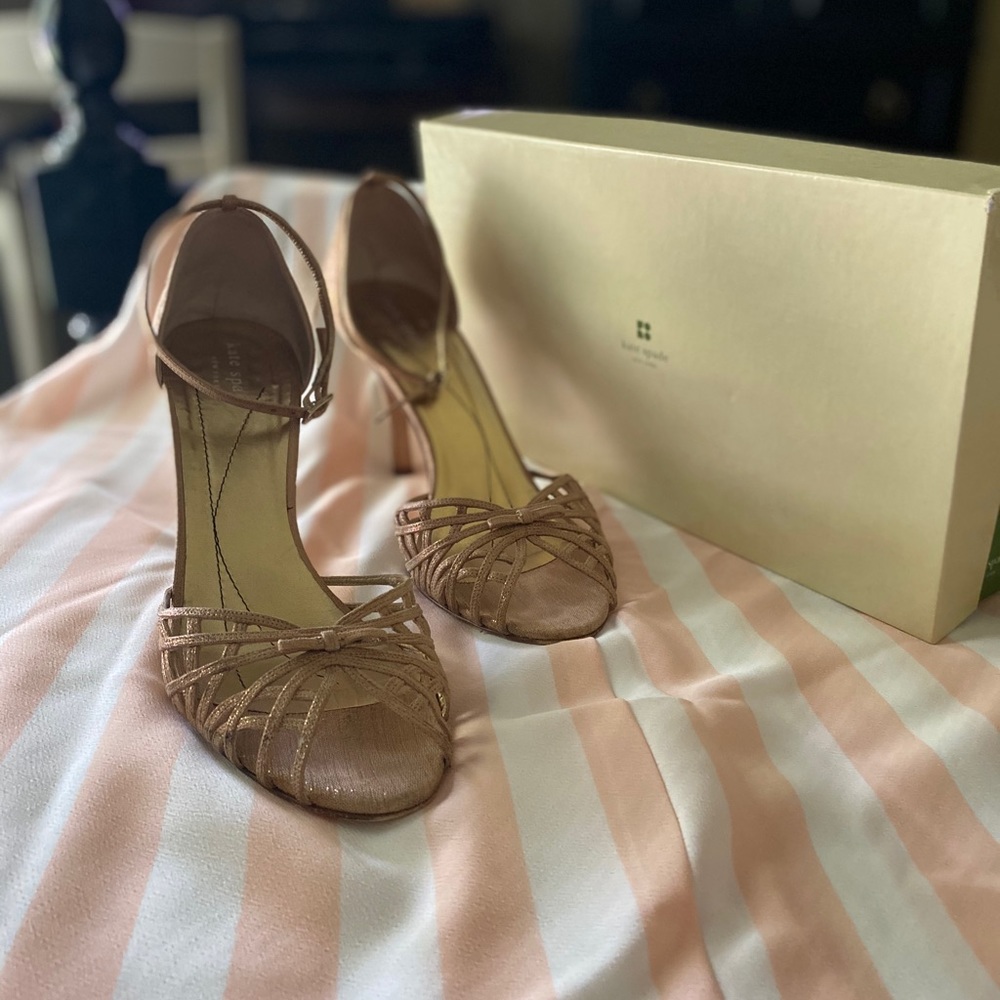 Kate Spade Grammerc, Camel/Laser Sue, Peeptoe Pump